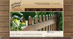 Desktop Screenshot of naturalbeautyfenceandrailing.com